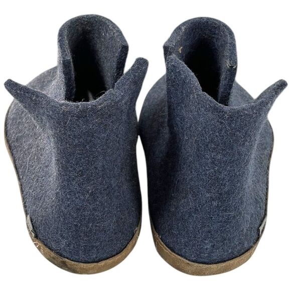 Glerups men’s size 47-13 blue denim 100% felted thick wool slipper boots - Picture 5 of 9